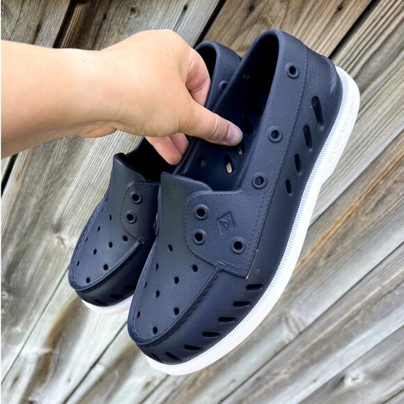 Sperry Authentic Original Float Boat Shoe Navy W8 M6‎ Water-Friendly EUC - Picture 3 of 7